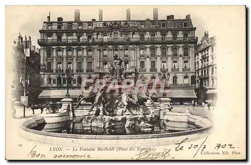 Cartes postales Lyon Fontaine Bartholdi (Place des Terreaux)