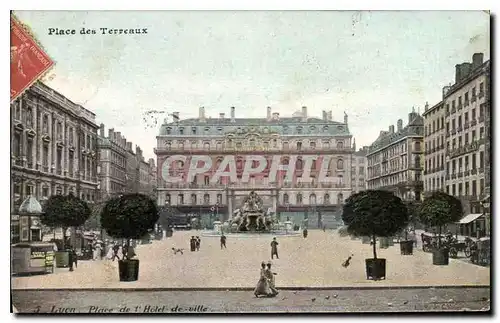 Cartes postales Lyon Place des Terreaux Place de L'Hotel de Ville
