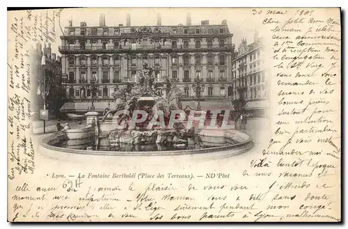 Cartes postales Lyon La Fontaine Bartholdi (Place des Terreaux)