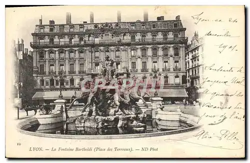 Cartes postales Lyon La Fontaine Bartholdi (Place des Terreaux)