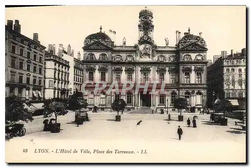 Cartes postales Lyon L'Hotel de Ville Place des Terreaux