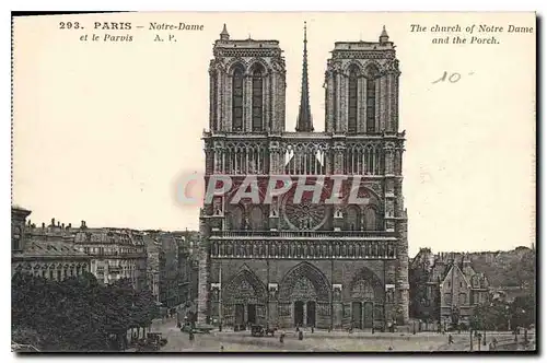 Cartes postales Paris Notre Dame et le Parvis