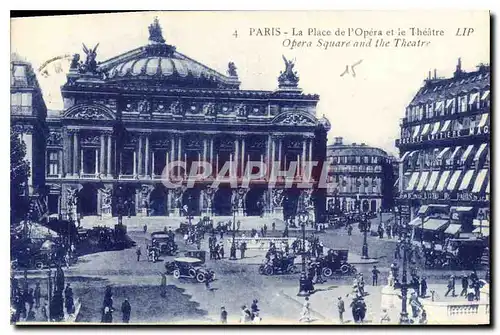 Cartes postales Paris La Place de l'Opera et le Theatre