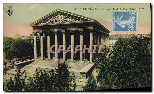 Ansichtskarte AK Paris Vue d'ensemble de la Madeleine