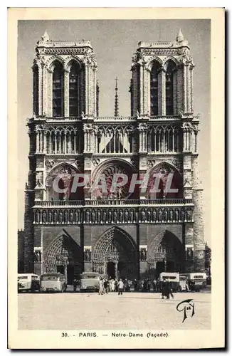 Cartes postales Paris Notre Dame(facade)