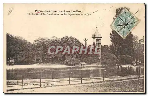 Cartes postales Paris Ses Squares et ses Jardins Jardin d'Acclimatation le Pigeonmer et le Lac