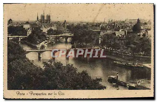 Cartes postales Paris Perspective sur la Cite