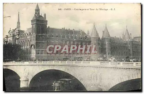 Cartes postales Paris Conciergerie et Tour de l'Horloge