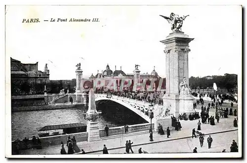 Cartes postales Paris Le Pont Alexandre III