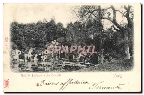 Ansichtskarte AK Paris Bois de Boulogne la Cascade