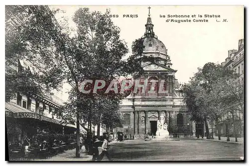 Ansichtskarte AK Paris La Sorbonne et la Statue d'Auguste Comte