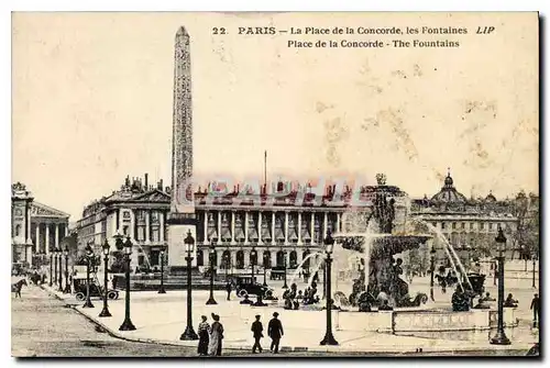 Ansichtskarte AK Paris La Place de la Concorde Les Fontaines