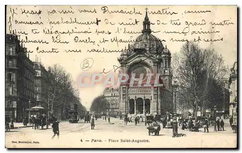 Cartes postales Paris Place Saint Augustin