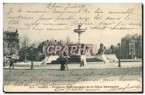 Cartes postales Paris Fontaine Monumentale de la Place Daumesnil