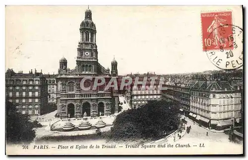 Ansichtskarte AK Paris Place et Eglise de la Trinite