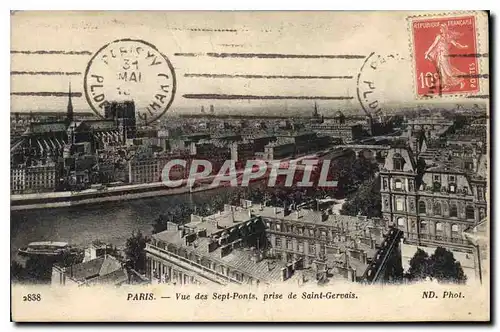 Ansichtskarte AK Paris Vue des Sept Ponts prise de Saint Gervais