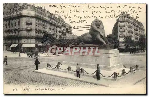 Cartes postales Paris Le Lion de Belfort