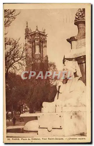 Ansichtskarte AK Paris Place du Chatelet Tour Saint Jacques