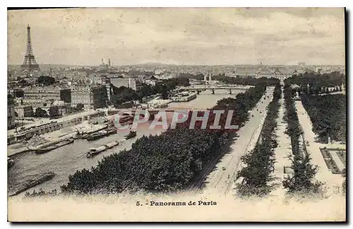 Cartes postales Paris Panorama de Paris Tour Eiffel