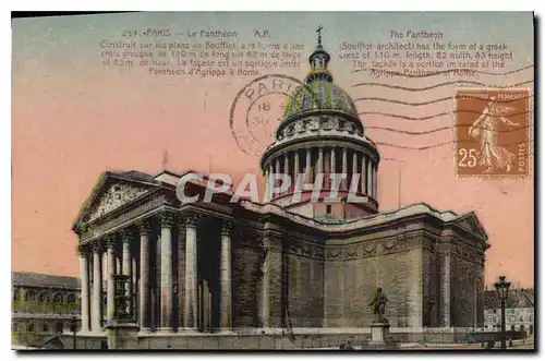 Cartes postales Paris Le Pantheon