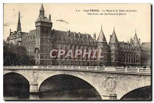 Ansichtskarte AK Paris La Seine et le Palais de Justice