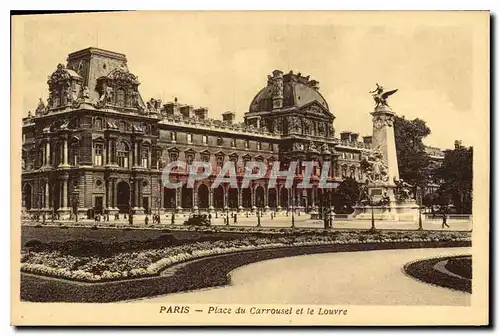 Ansichtskarte AK Paris Place du Carrousel et le Louvre