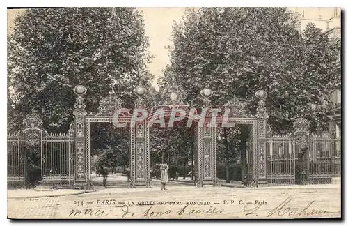 Ansichtskarte AK Paris La Grille du parc Monceau