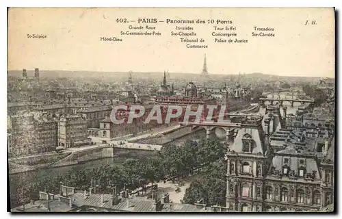 Cartes postales Paris Panorama de 10 Ponts