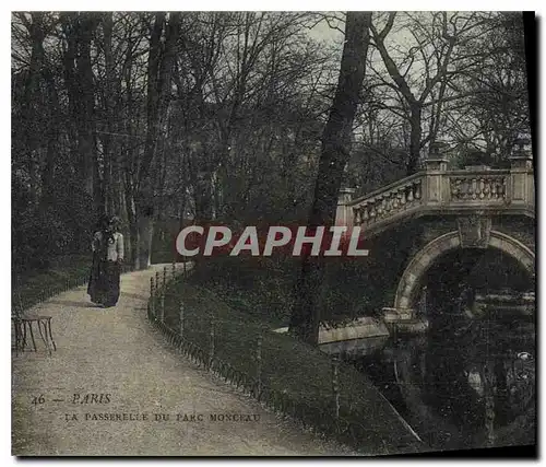 Ansichtskarte AK Paris La Passerelle du Parc Monceau