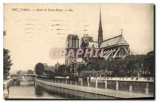 Cartes postales Paris Abside de Notre Dame