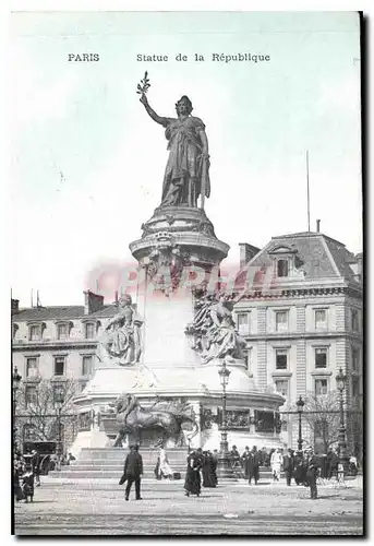 Cartes postales Paris Statue de la Republique