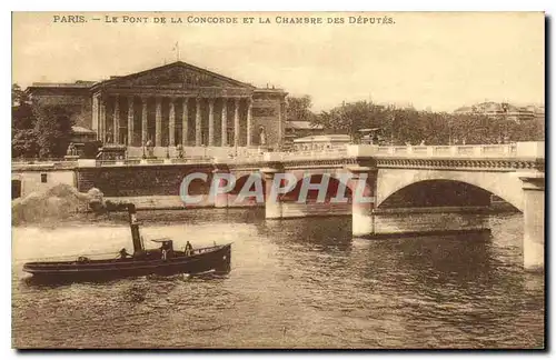 Cartes postales Paris Le Pont de la Concorde et la Chambre des Deputes