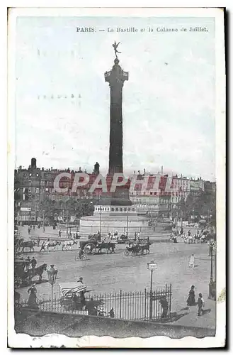 Cartes postales Paris La Bastille et la Colonne de Juillet