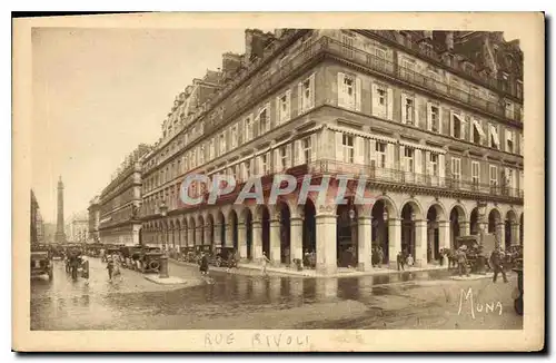 Cartes postales Paris A l'angle des rues de Castiglione et de Rivoli