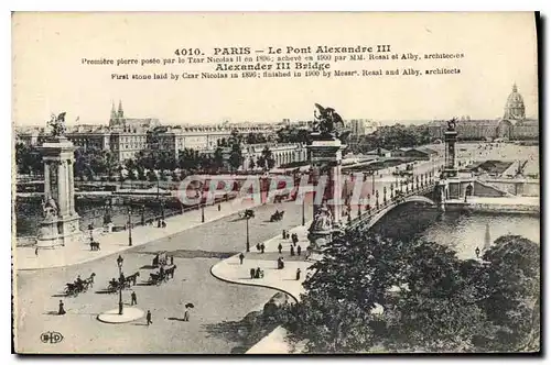 Cartes postales Paris Le Pont Alexandre III