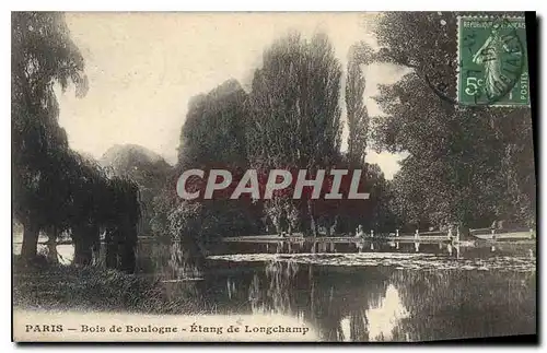 Ansichtskarte AK Paris Bois de Boulogne Etang de Longchamp