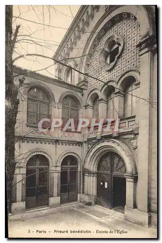 Cartes postales Paris Prieure Benedictin Entree de l'Eglise