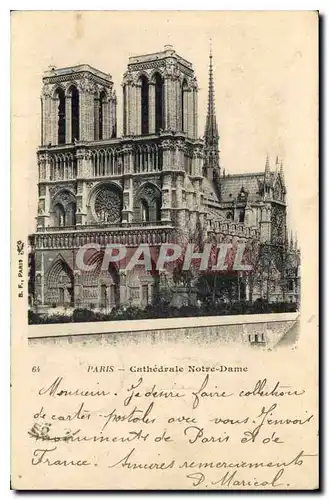 Cartes postales Paris Cathedrale Notre Dame