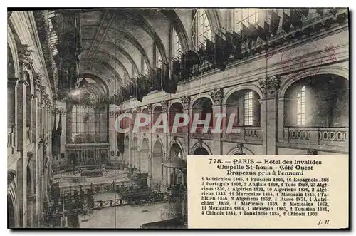 Cartes postales Paris Hotel des Invalides Chapelle St Louis Drapeaux pris a l'ennemi