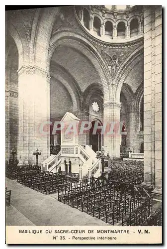 Cartes postales Basilique du Sacre Coeur de Montmartre Perspective interieure