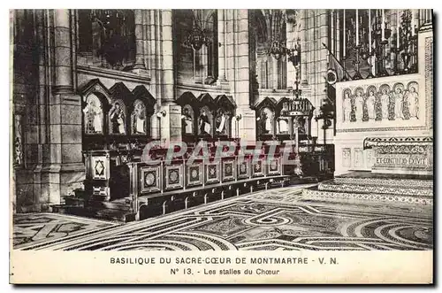 Ansichtskarte AK Basilique du Sacre Couer de Montmartre Les Stalle du Choeur