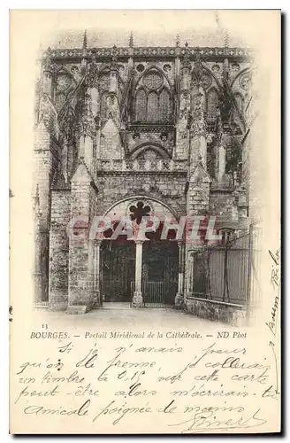 Cartes postales Bourges Portail Meridional de la Cathedrale