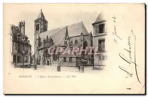 Cartes postales Bourges L'Eglise Notre Dame