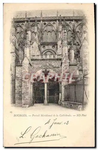 Cartes postales Bourges Portail Meridional de la Cathedrale