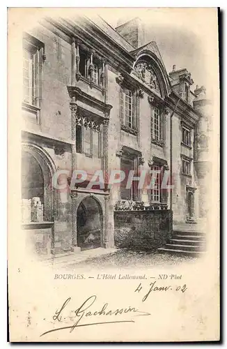 Cartes postales Bourges L'Hotel Lallemand