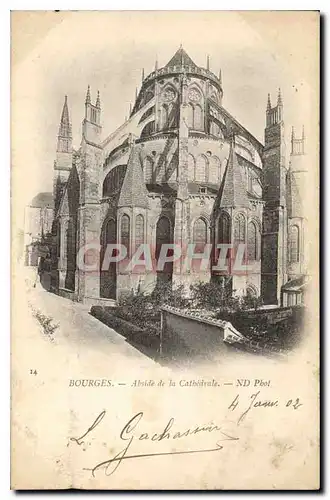 Ansichtskarte AK Bourges Abside de la Cathedrale