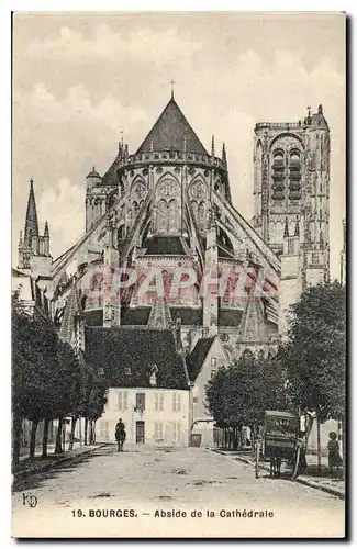 Ansichtskarte AK Bourges Abside de la Cathedrale