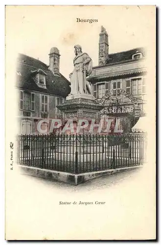 Cartes postales Bourges Statue de Jacques Coeur