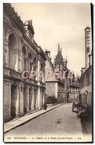 Ansichtskarte AK Bourges Le Theatre et le Palais Jacques Coeur