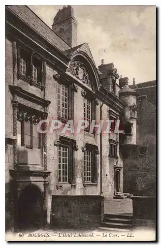 Cartes postales Bourges L'Hotel Lallemand La Cour